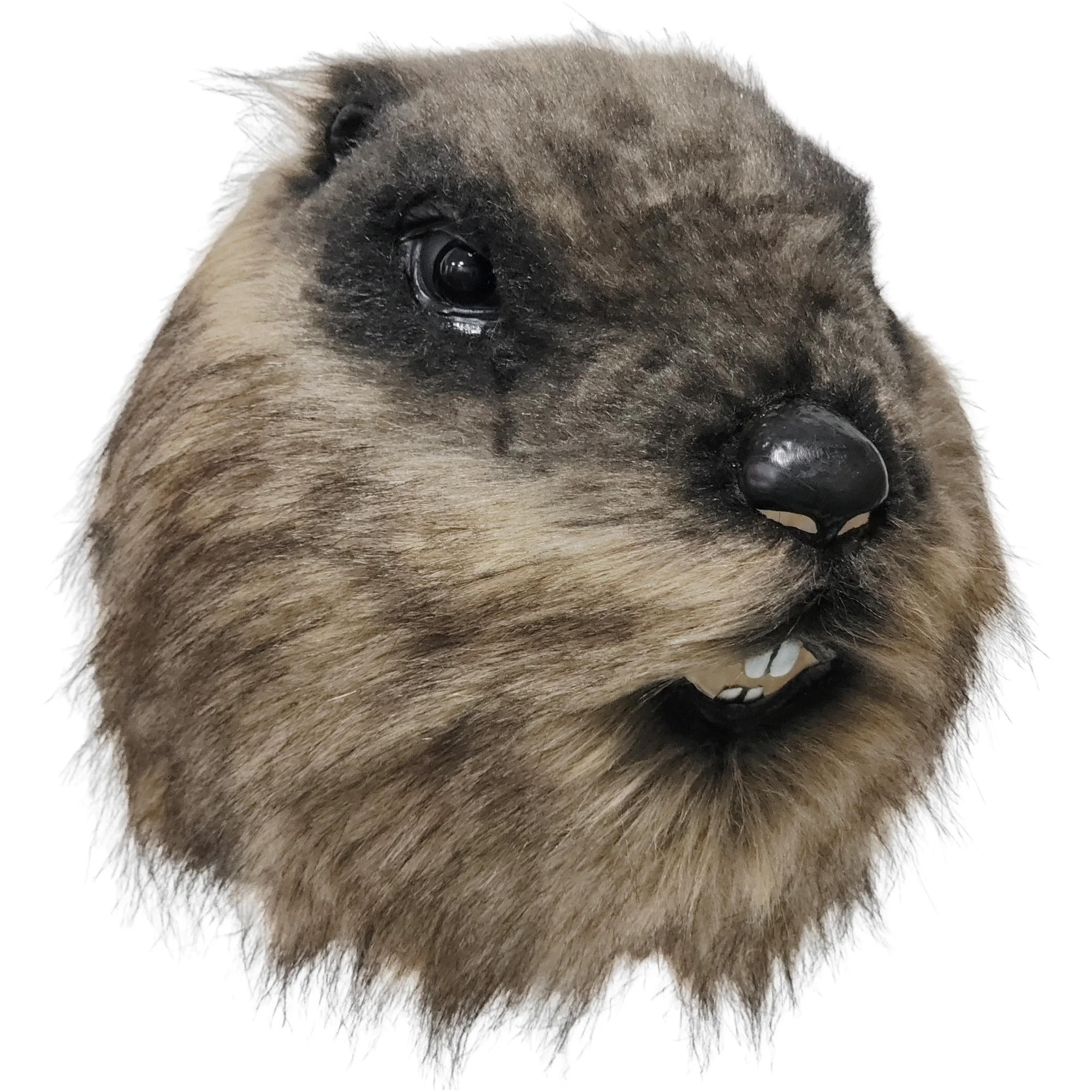 Furry Animal Groundhog Cosplay Marmot Latex Hood Mask, Halloween Cosplay Costume Mask Props, Adult