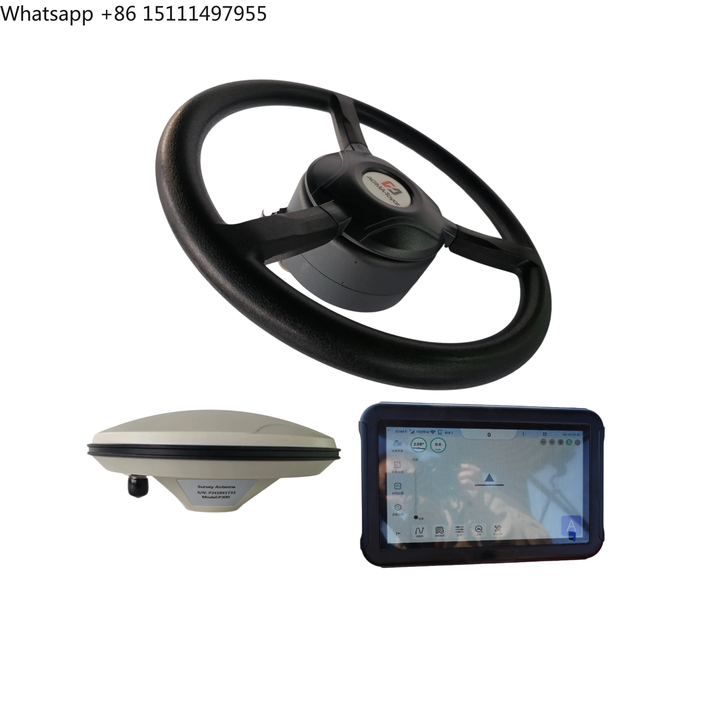 GNSS Auto-Steering System Agricultural Vehicles Electric Satellite Antenna Steering Wheel Gear Motor Tractor Farm