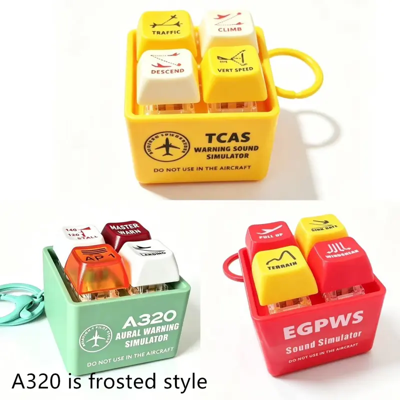 Genuine Boeing 737 Airbus A320 EGPWS Warning Sound Simulator Warns  Commercial Aircraft Route Pilot Crew Car Keychain - Image 20