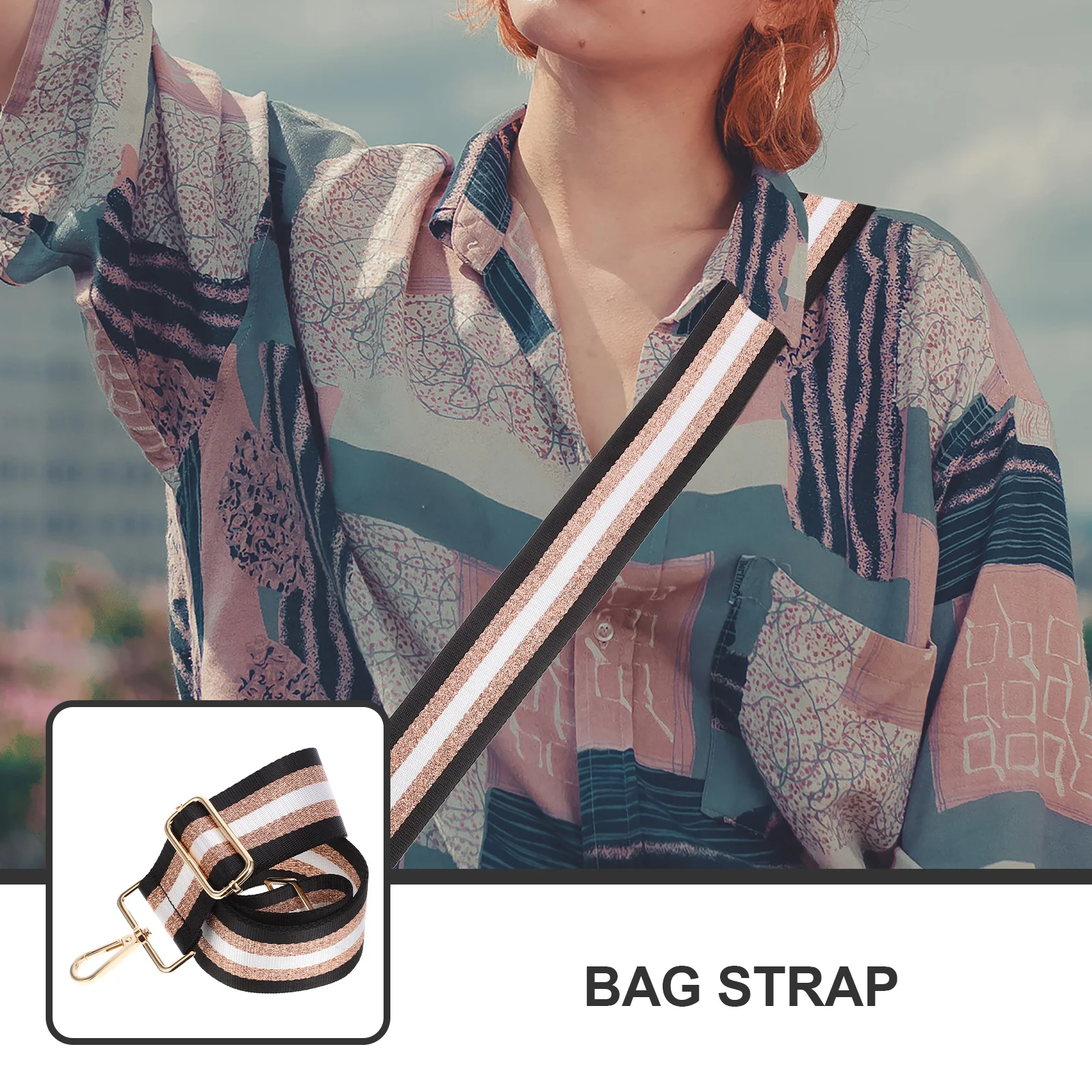 

Nylon Adjustable Wide Shoulder Strap Replacement for Handbag Purse Crossbody Bag Strap Durable Comfortable Bag Accessory