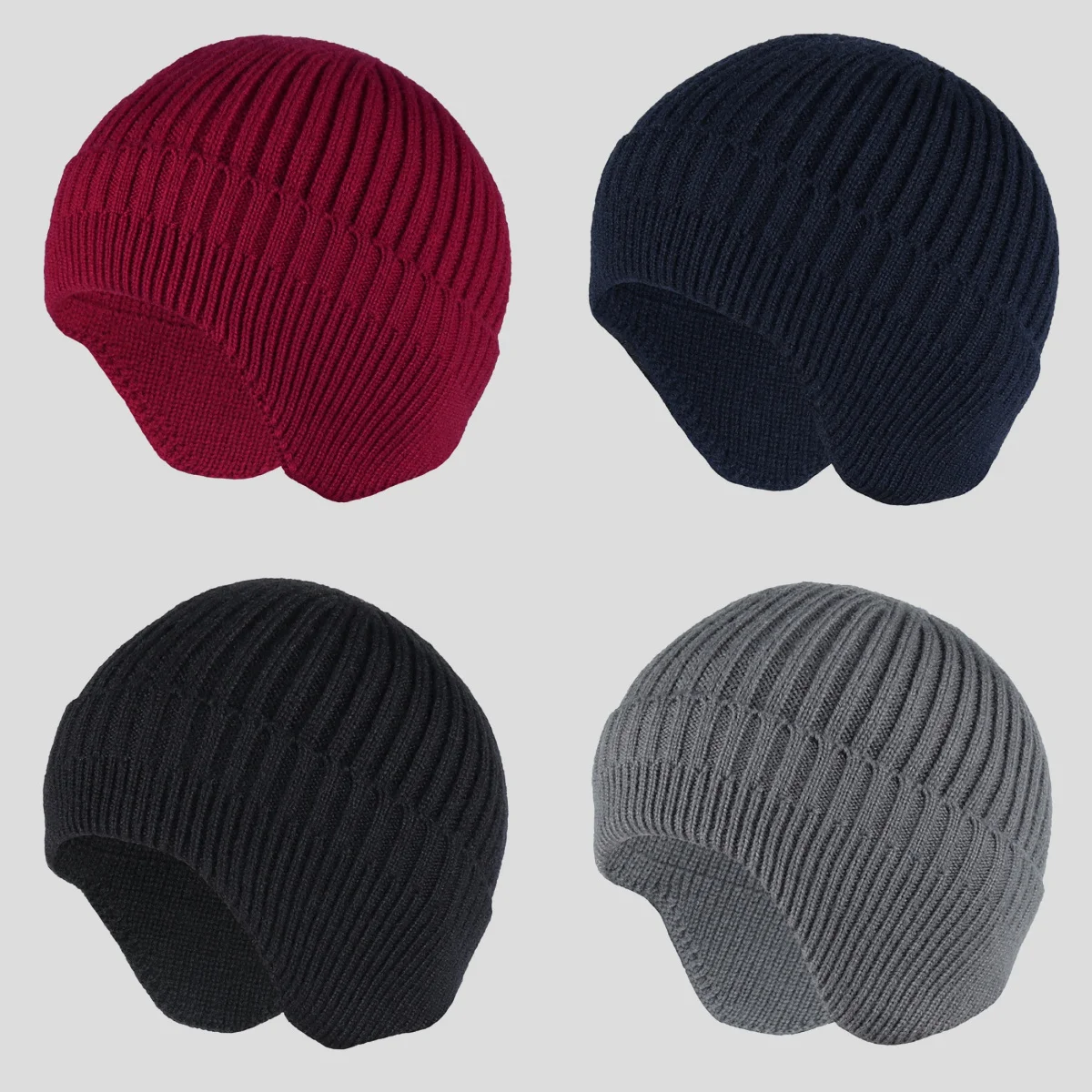 

Winter Beanies Men Women Woolen Earmuffs Hat Cycling Wind-Proof Cap Outdoor Keep Warm Autumn and Winter Stretch Ski Knitted Hat