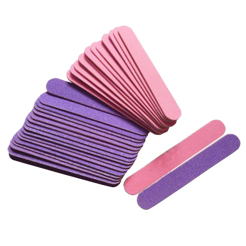 Minilimas de madera para manicura y pedicura, tablero de esmeril 100, 180/180 unidades