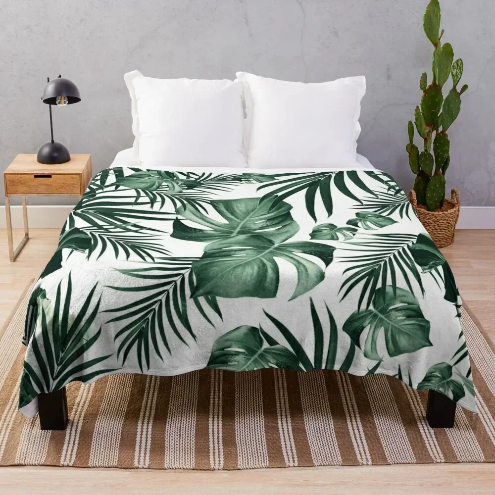 

Tropical Jungle Leaves Pattern #4 (2020 Edition) #tropical #decor #art Throw Blanket Warm Comfortable Blanket for Office Napping