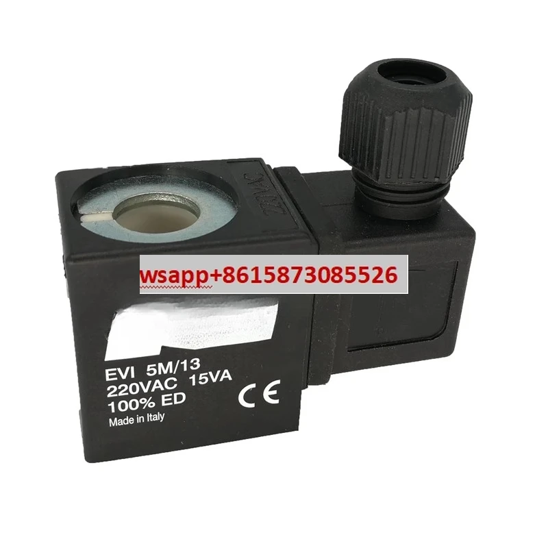 

Electromagnetic valve coil EVI5M13220V15VA5C13DC12V24 hole 13 high 40 plug-in valve coil