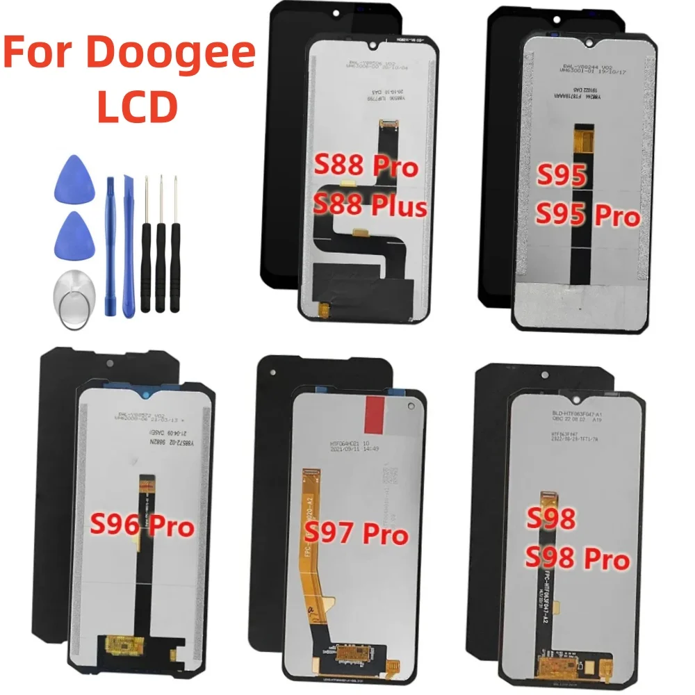 For Doogee S98 S97 Pro LCD Display Touch Screen Digitizer For Doogee S88 Plus S96 Pro LCD Doogee S99 S95 S90 S89 Pro LCD Display