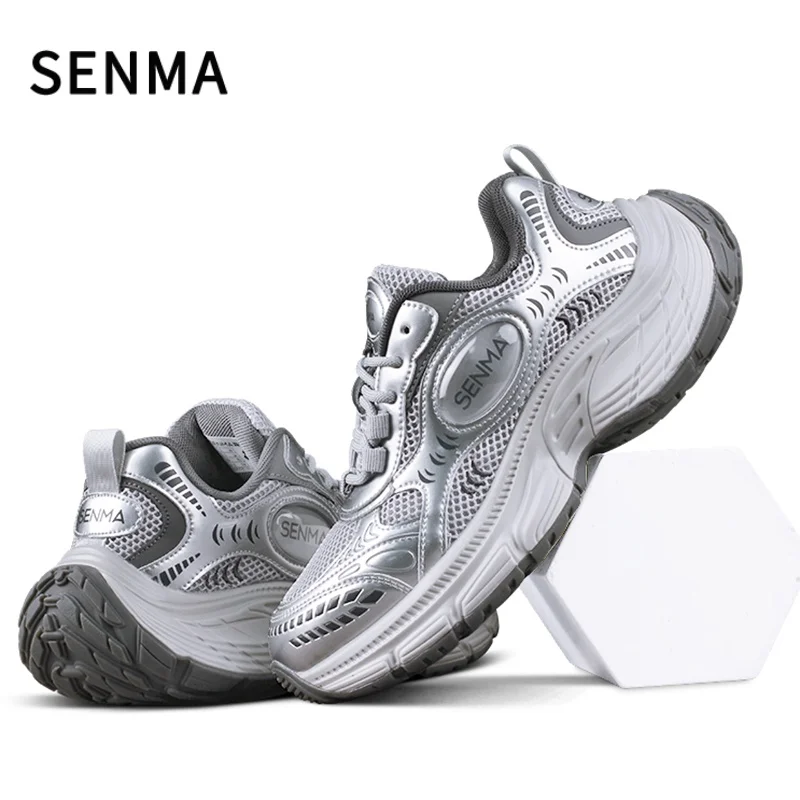 

SENMA Мужская обувь 2025, увеличивающая рост обувь для папы, повседневная обувь, мужские спортивные массивные кроссовки, мужские теннисные туфли, кроссовки