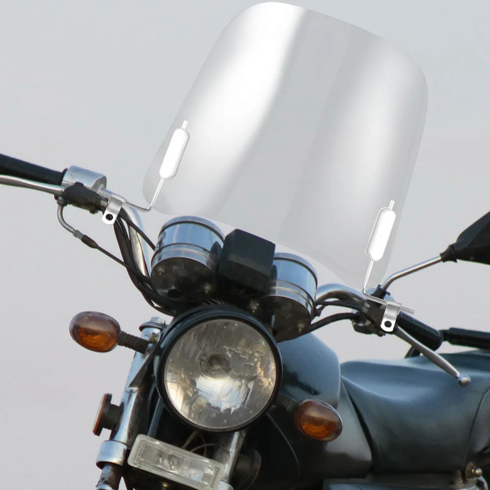 

Electric Vehicle Transparent Windshield High-Definition 5Mm Thick Universal Motorcycle Bicycle Fairing Wind Deflector for Rain