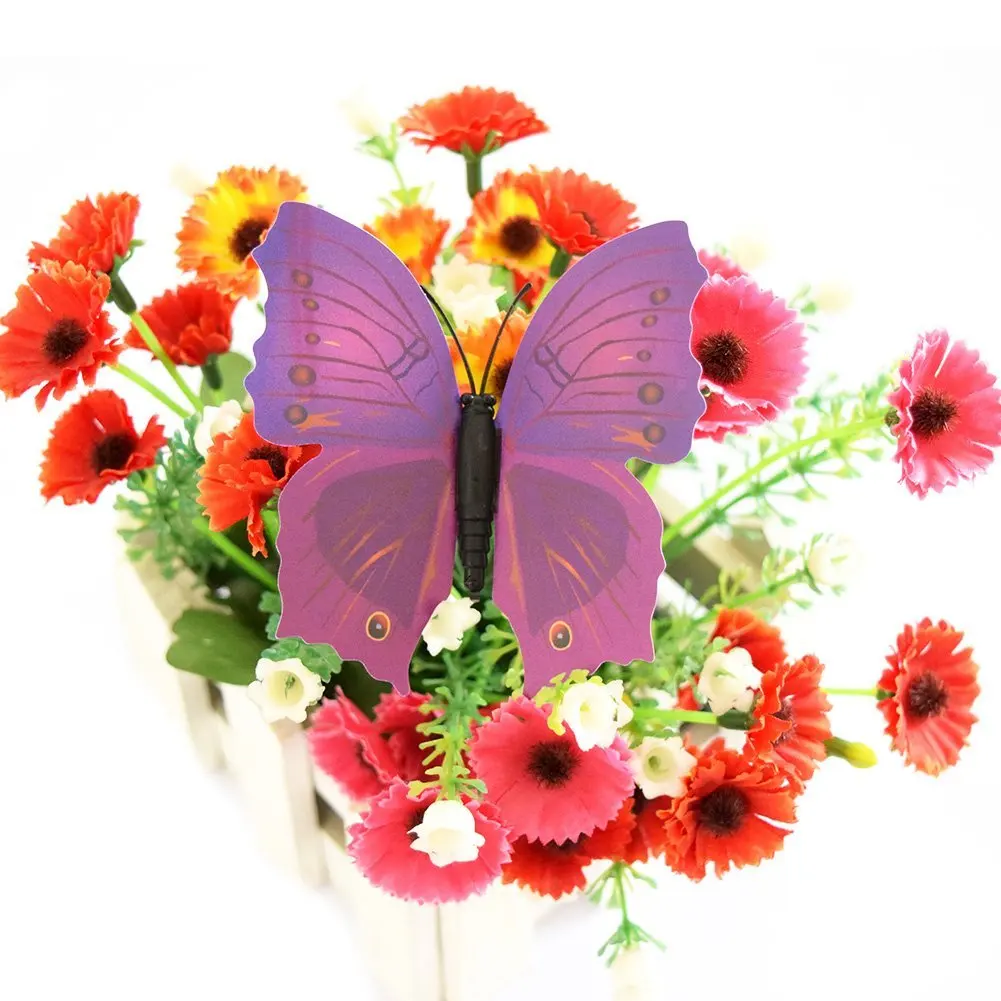 ثلاثية الأبعاد فراشة ملصقات الحائط ، تصميم الفن ، مائي ، ديكور المنزل ، غرفة الديكور ، الأرجواني ، جديد ، 12 قطعة