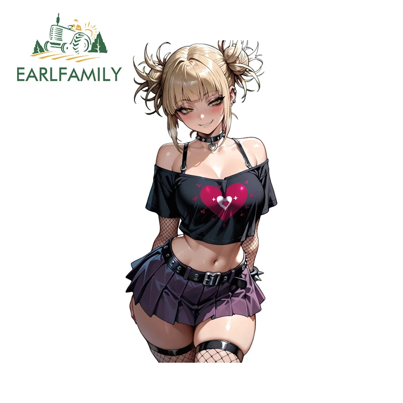 

EARLFAMILY For Toga Car Stickers Personality Anime Waifu Windshield Bumpers Car Decals Sunscreen Car Refrigerators Decor