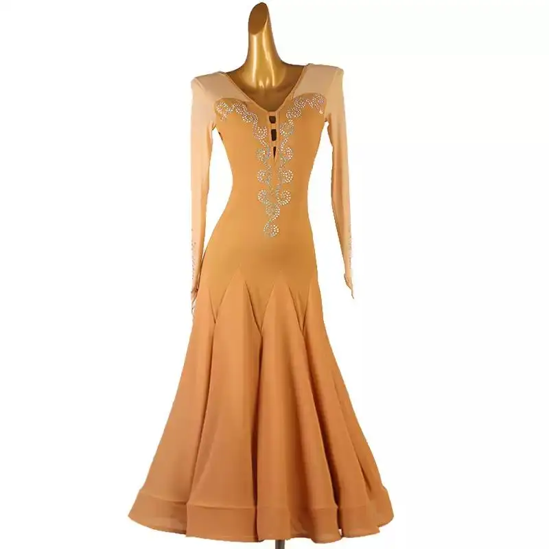 New Modern Dance Practice Ballroom Dress Women Party Costume Competition Girls Dancewear Waltz Suit Urban Evening Match Outfits