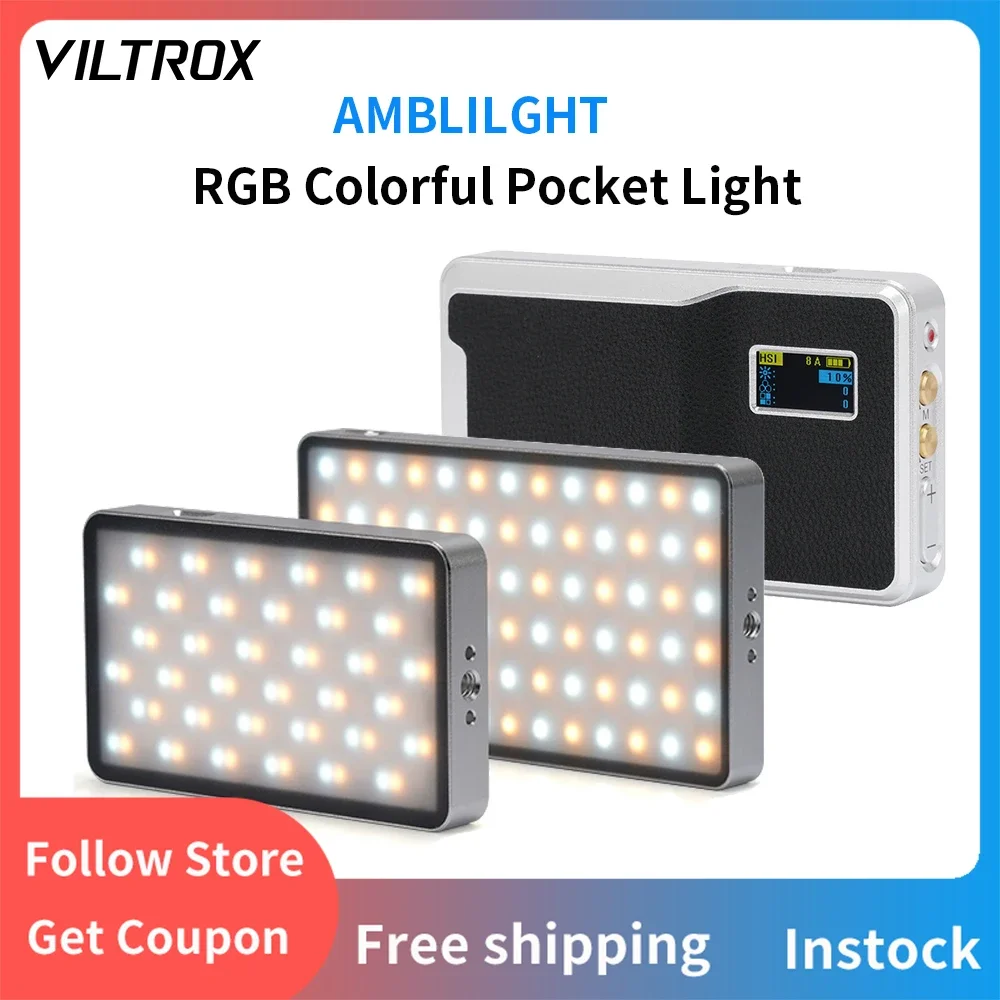 Viltrox Retro 08X 12X 2500K-8500K RGB LED Portable Light Handheld Video Selfie Photo Fill Soft Lamp Lights APP Control