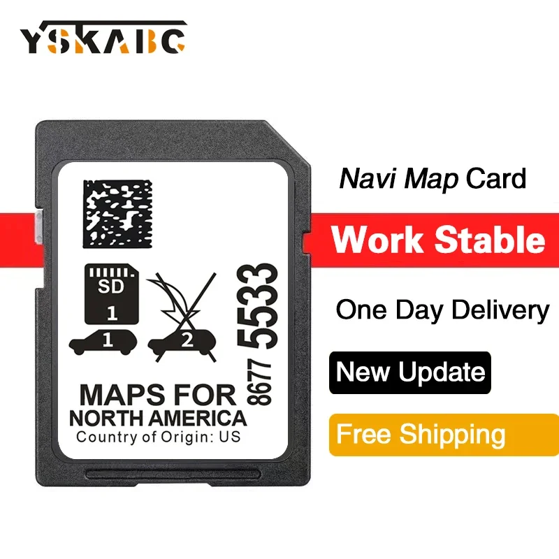 SD Card Navi for Cadillac Chevrolet GMC 2020-2023 Car 8677-5533 Maps for USA CAN MX Update Data Navigation System