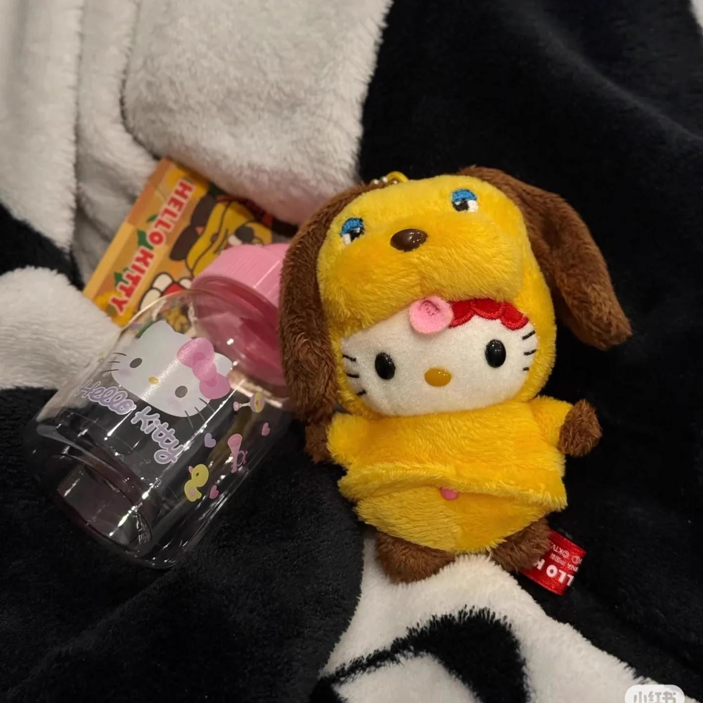 Hello Kitty Flower Fairy Butterfly Plush Toy Pendant Key Backpack Charm Kt Plush Doll Doll Accessories