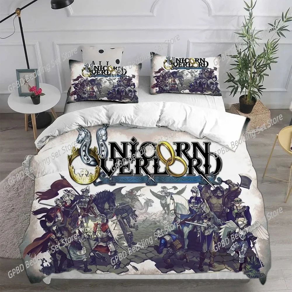 3D Printed Game Unicorn Overlord Bedding Set Bedroom Soft Modern Bedspreads Comefortable Duvet Cover Quilt Cover And Pillowcase