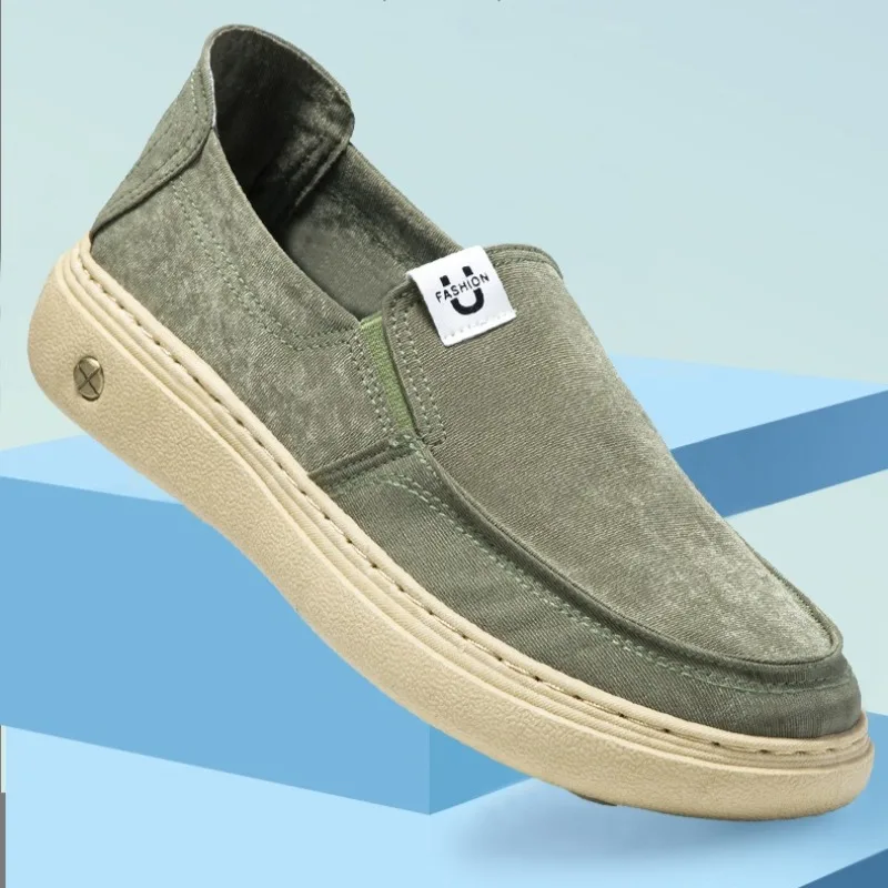 Man Shoes Summer Casual Breathable Men's Slip-On Shoes Fashion Lightweight Board Shoes Comfortable Ice Silk Running Sneakers