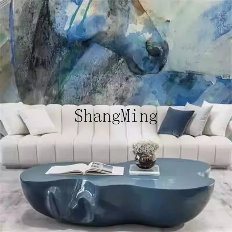 

CL Cloud Tea Table Wabi-Sabi Style Modern Minimalist Creative Irregular Shape Model Room Tea Table