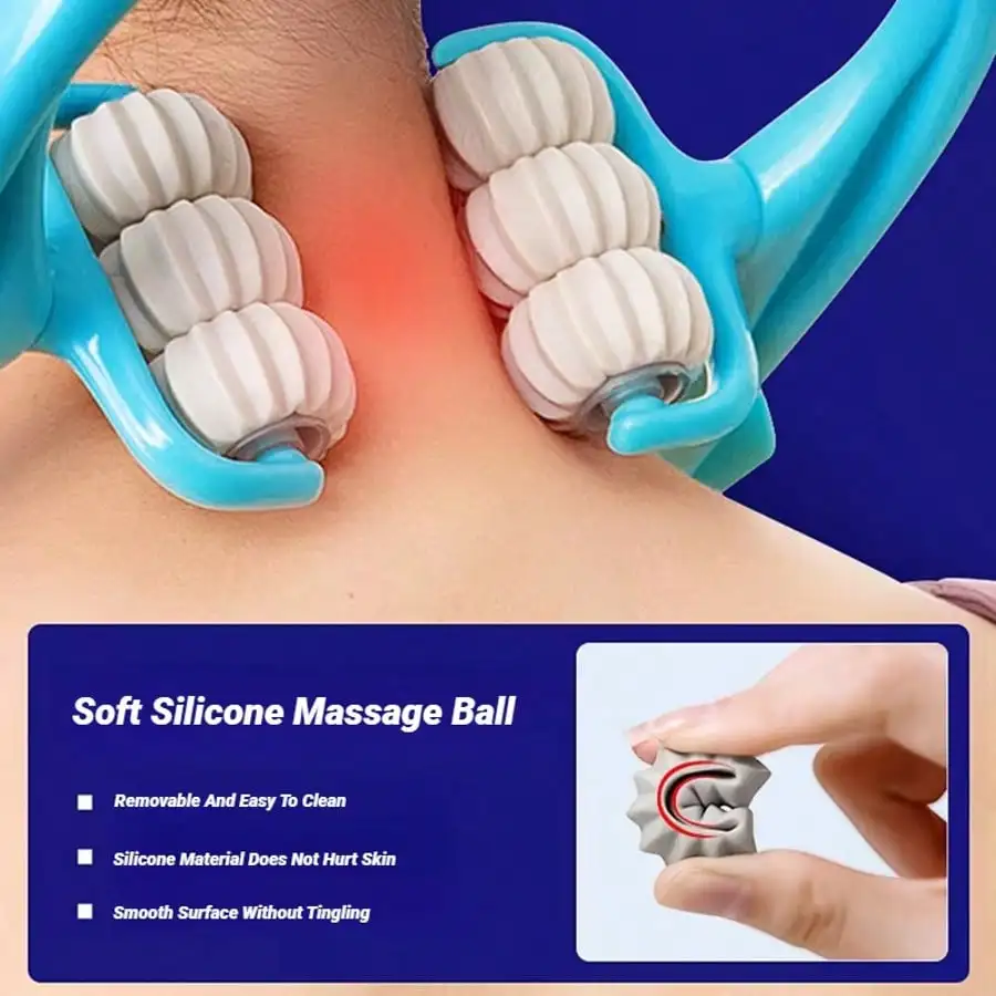 

1 Piece Cervical Massager Shoulder and Neck Massager Home Manual Massager Handheld Clamp Kneading Relaxation Artifact