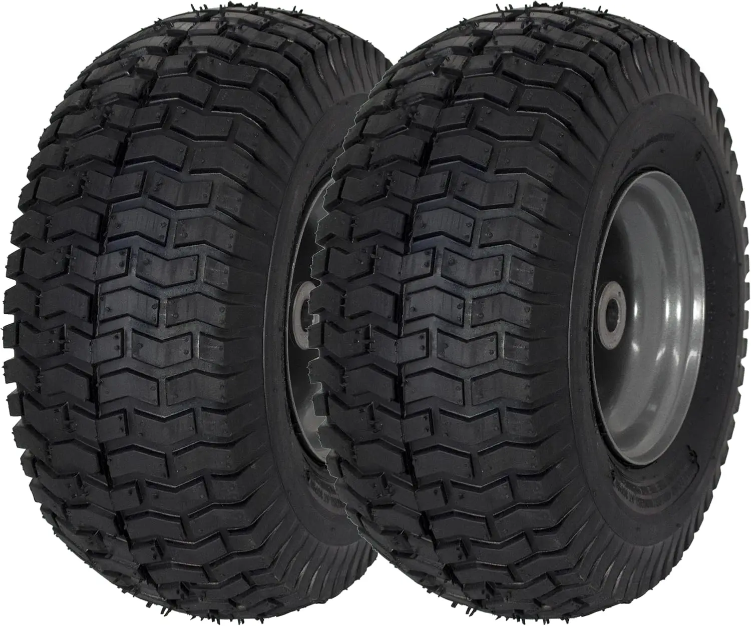 

15x6.00-6 Pneumatic Tire and Wheel Assembly, 2-Pack for Riding Lawn Mowers, Easy Install Front Replacement