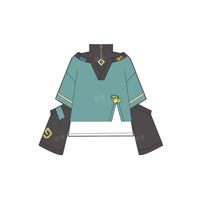 Anime Genshin Impact Cosplay Kinich Women Men Loose Jacket Coat Hooded Hoodie Windbreak Pants Set Full Suit Carnival Costumes