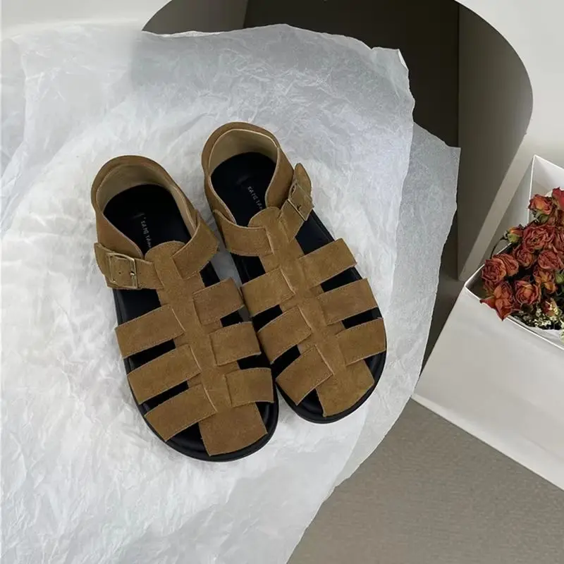 Women's Woven Hollow Roman Sandals - Summer Comfort Fit