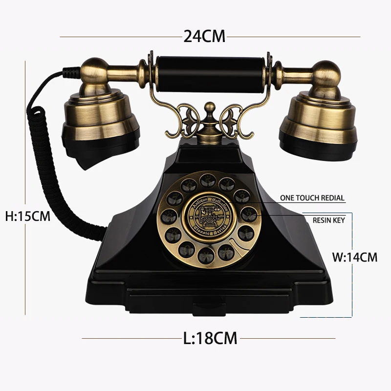 Retro Wired Fixed Telephones Classic Rotary Dial Old Vintage Landline Phone for Home Novelty Antique Art HOUSE Telefon