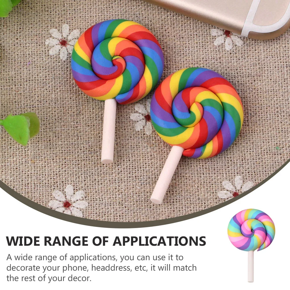 35 Pcs Candy Props Simulation Lollipop Lollipops Clay Miniature Scene Decor Embellishments Toy