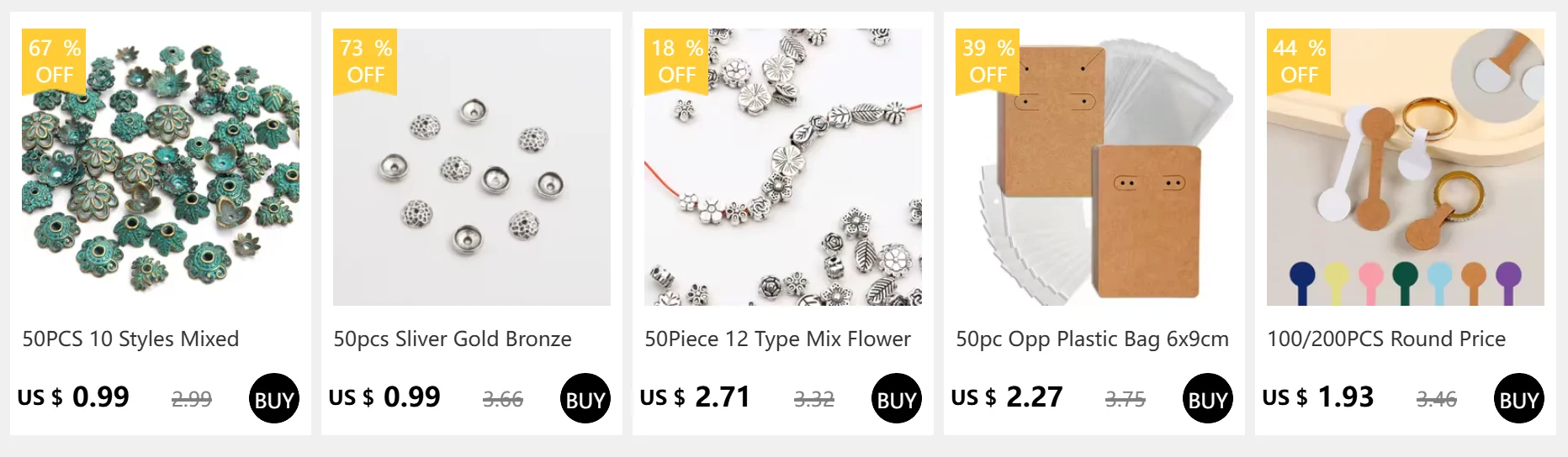 50 Stück Antik Gold Silber Bronze Mix Halbkreis mit Löchern Form Metall Spacer Perlen Kappe für Schmuckherstellung Armband Armband – Detail 4