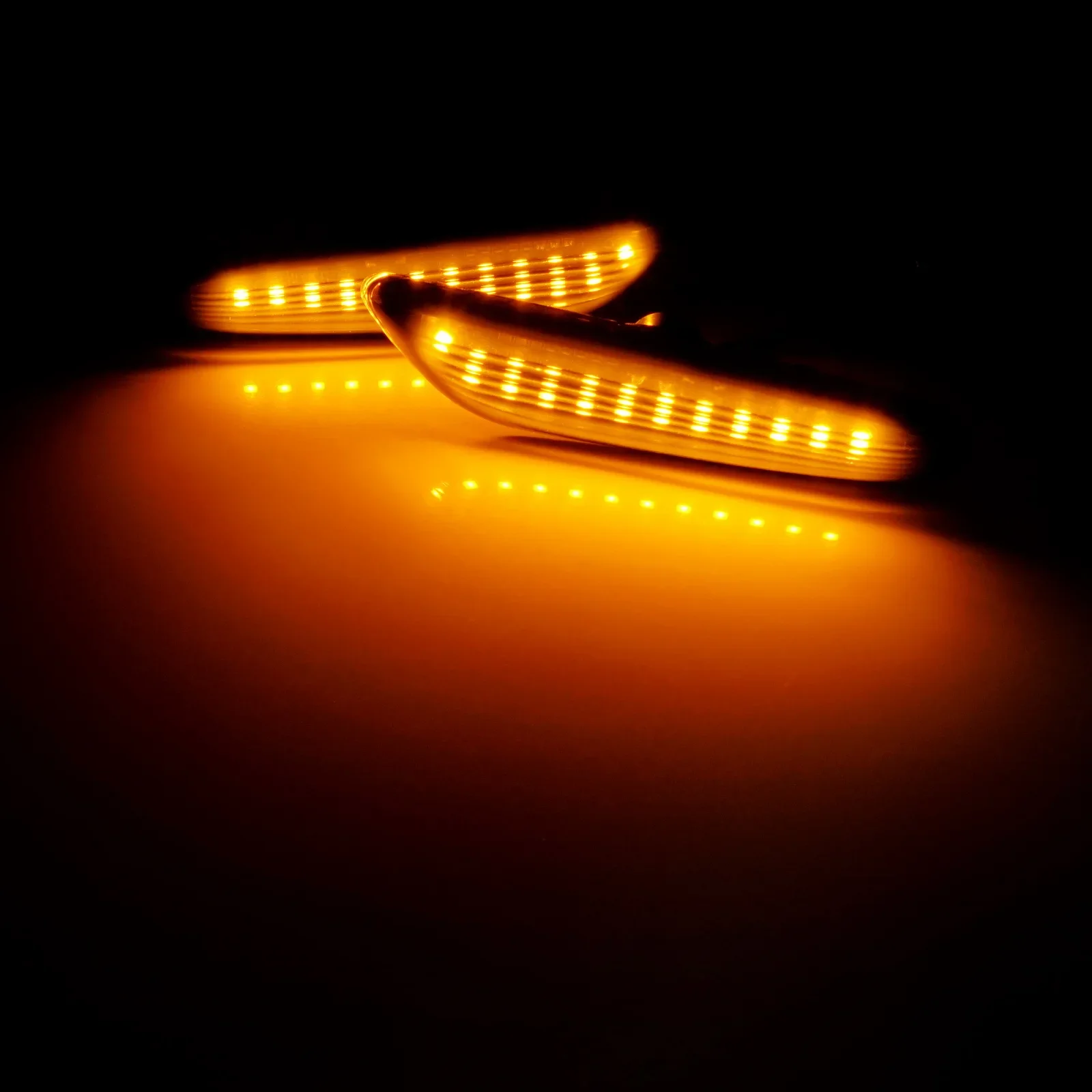 ANGRONG 앰버 LED 사이드 마커 표시등, BMW E46 E60 E61 E82 E87 E91 E92 E93 용, 2x