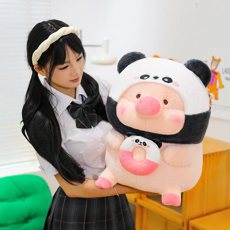 Cute Milk Bottle Panda Pig Plush Toy Stuffed Animal Pillow Cute Plush Doll for Kids Birthday Xmas Gift for Girls and Women