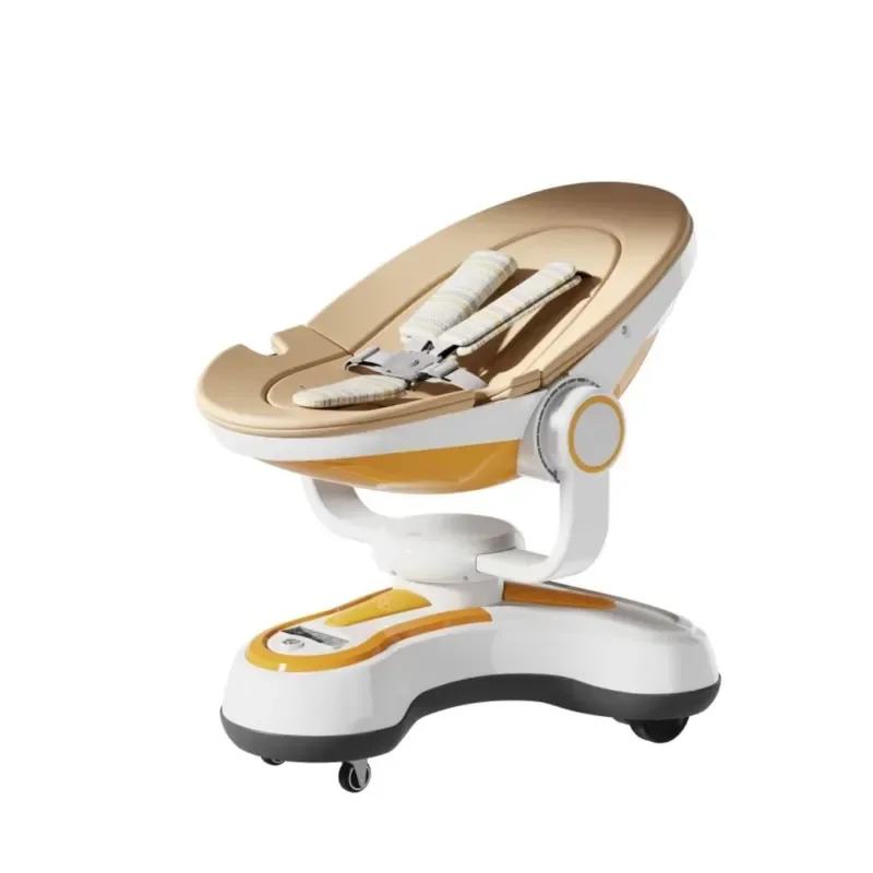 Electric Baby Rocking Chair with Remote Control Music Mosquito Net Reclining Function for Toddlers