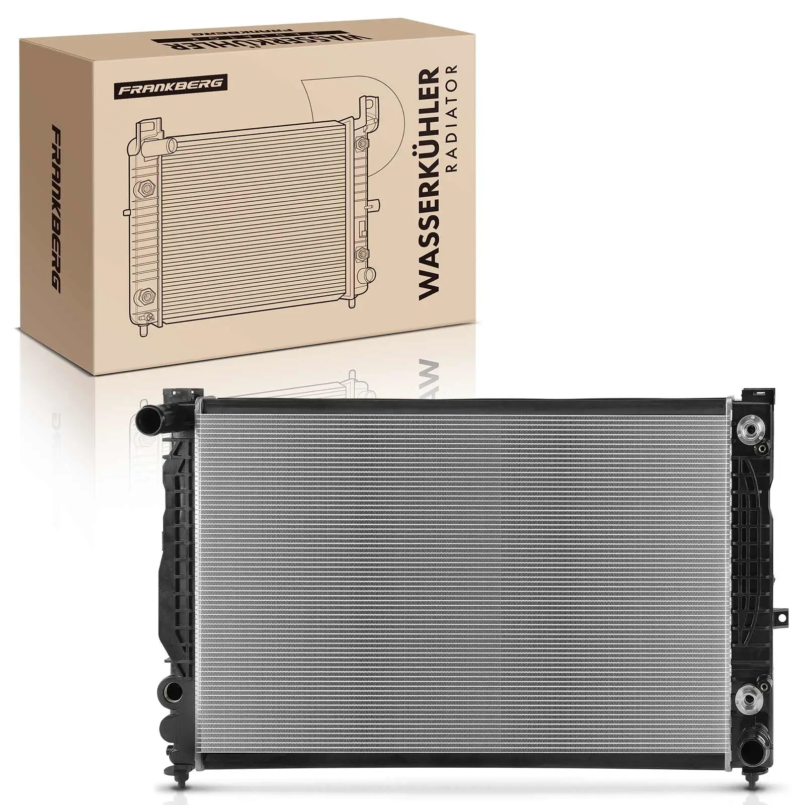 Frankberg 1x Koeler Waterkoeler Motorkoeler voor VW Passat 3 B3 3B6 Audi A4 8D2 B5 A6 Skoda 8D0121251C 60494A