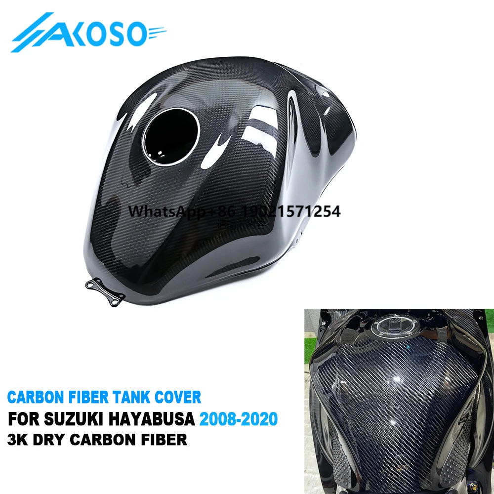 

AKOSO 100% 3K Carbon Fiber Motorcycle Full Tank Cover for Suzuki GSX1300 R Hayabusa Gen2 2008-2020