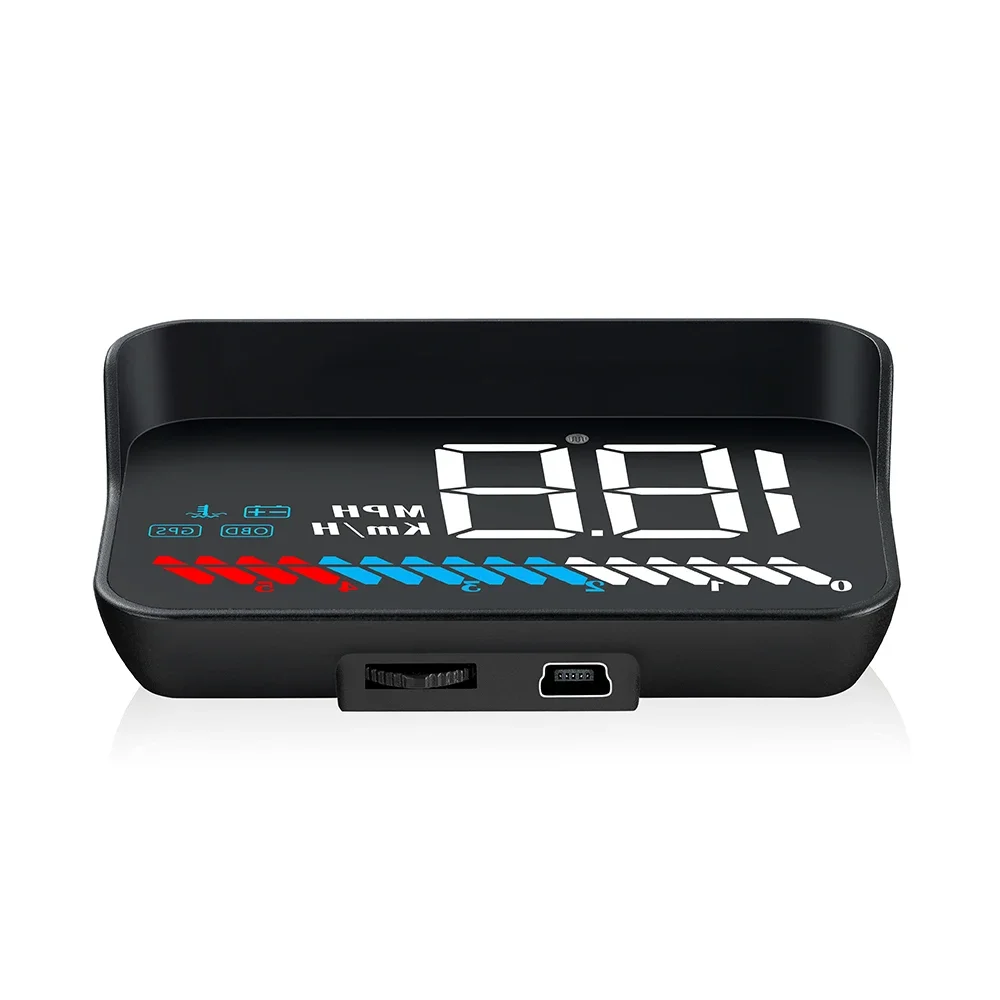 M7 OBD2 GPS Dual System Speedometer Head Up Display Speed RPM Fuel Consumption Driving Time With Alarm Buzz Windshield Projector