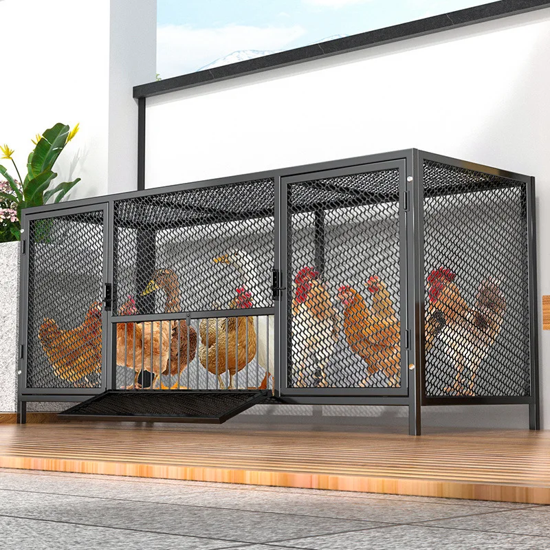 

Outdoor Large Chicken Cage Weasel-Proof Rabbit Hutch & Pigeon Coop, Multi-Purpose Animal Enclosure