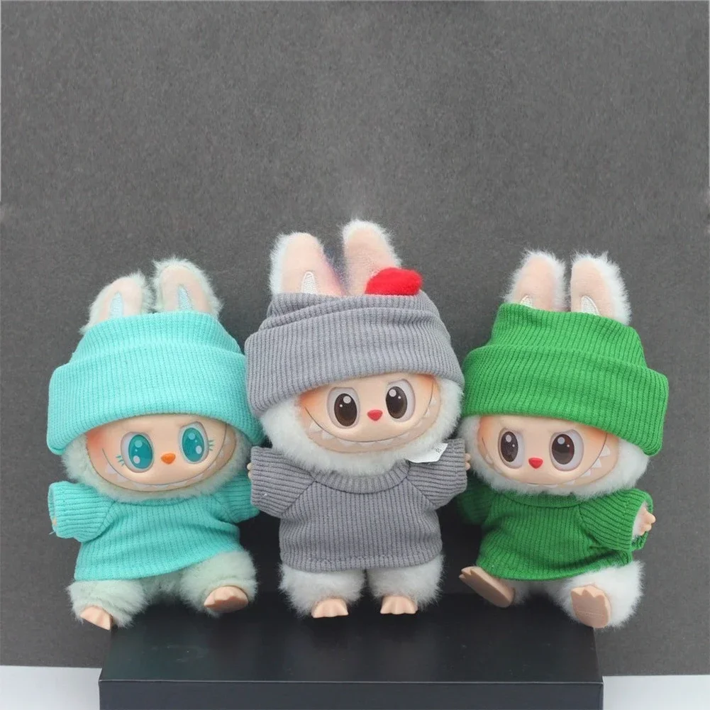สําหรับ 15/17 ซม.Labubu ตุ๊กตาเสื้อผ้าสีสันลายชุดสําหรับ Ropa Labubu เปลี่ยนอุปกรณ์ตกแต่ง