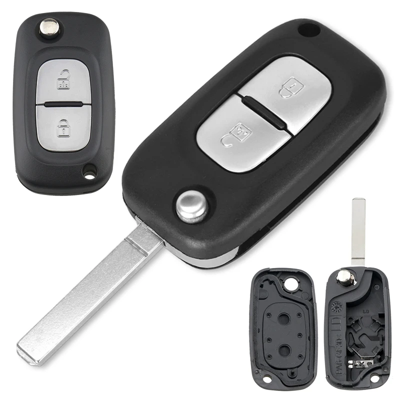 

2 Buttons Car Remote Key Fob Case Shell Fit for Renault Fluence Clio Kangoo Megane Modus Flip Folding Key Shell Case Cover