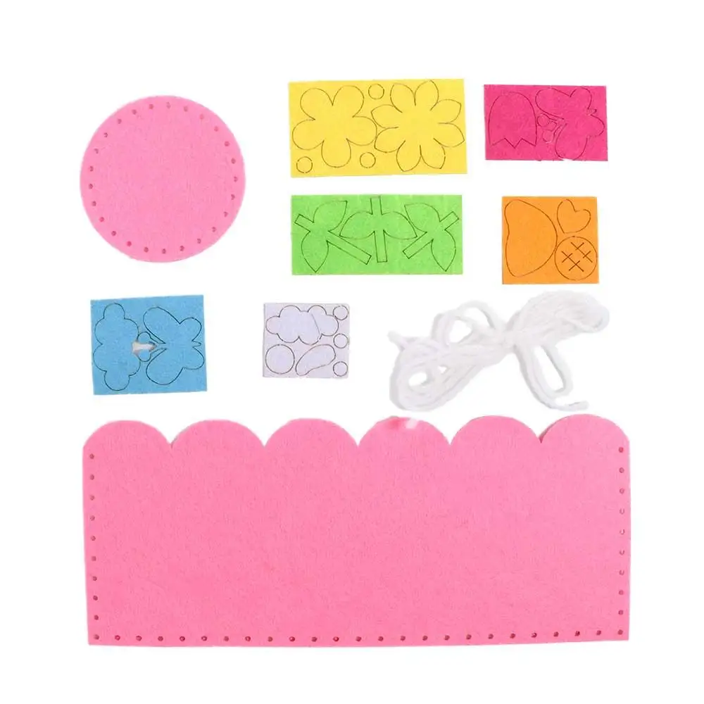 Jouets artisanaux de dessin animé pour enfants, paquet de matériel d'artisanat, conteneur de stylos de travail manuel, porte-crayons de bricolage, porte-stylo Non tissé