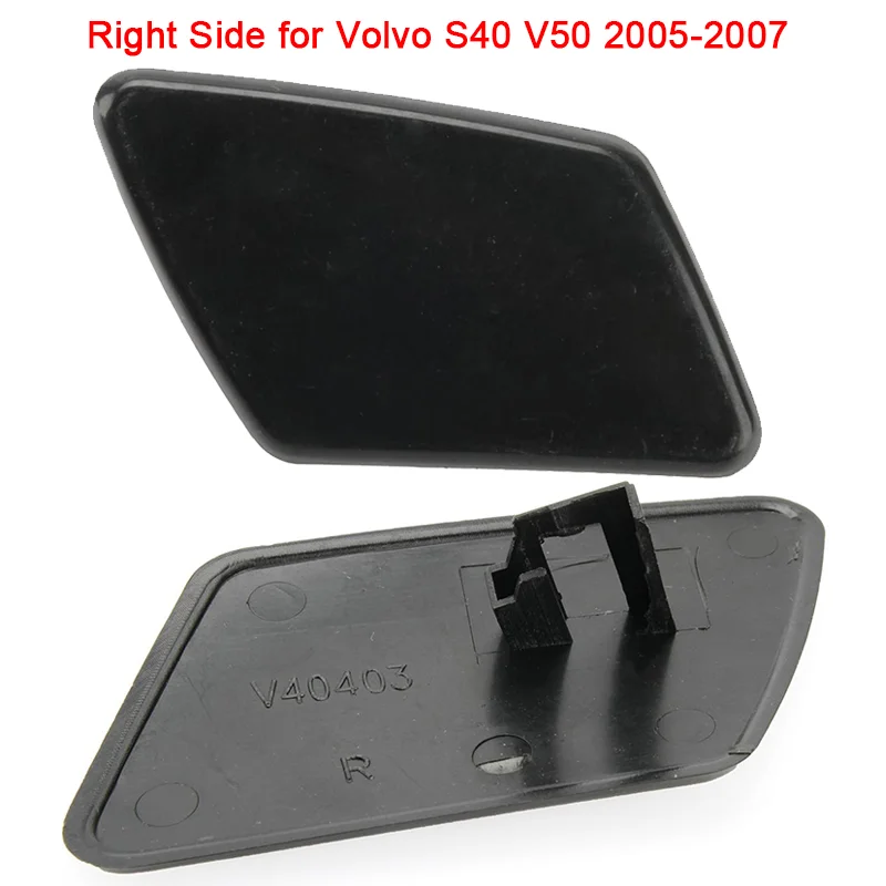 Front Headlight Washer Cover Cap Lid Headlamp Washer Spray Nozzle Jet Cap Cover For Volvo S40 V50 2005-2012