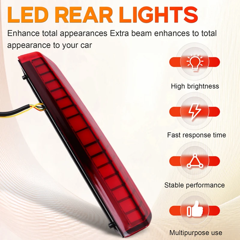 Third 3Rd Brake Light For Toyota Prado 250 LC250 2024, High Mount Brake Light, Rear Running Light+Brake+Turn Signal