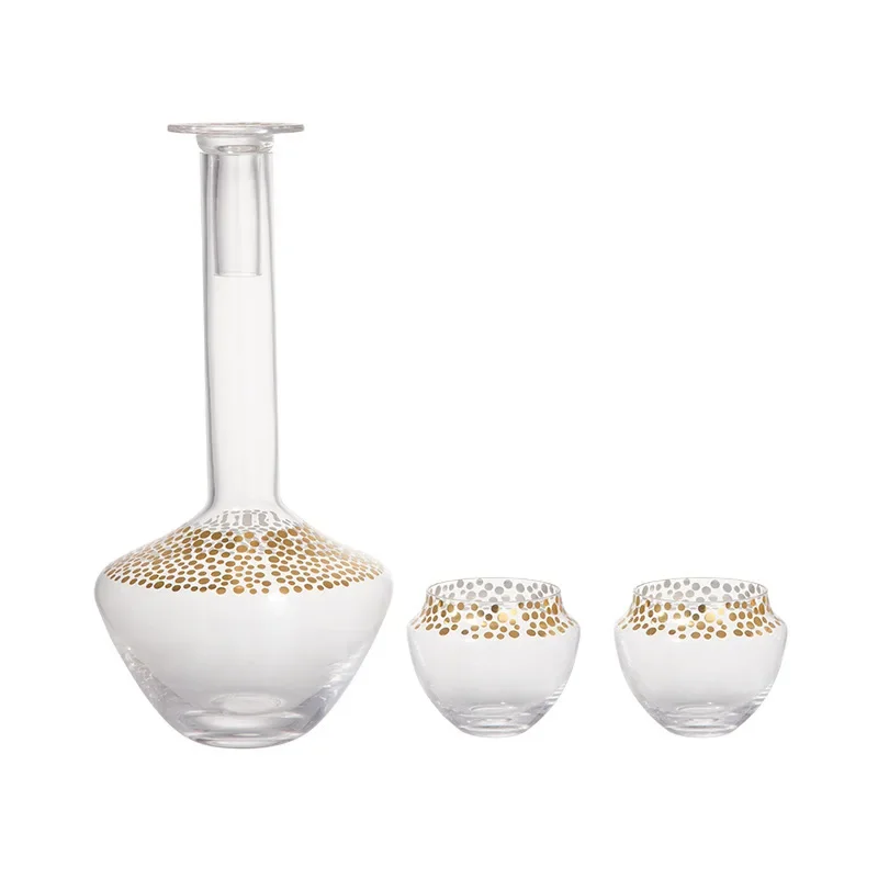 

High-end light modern wine sets, wine cabinet art ornaments, handmade glass wine jugs