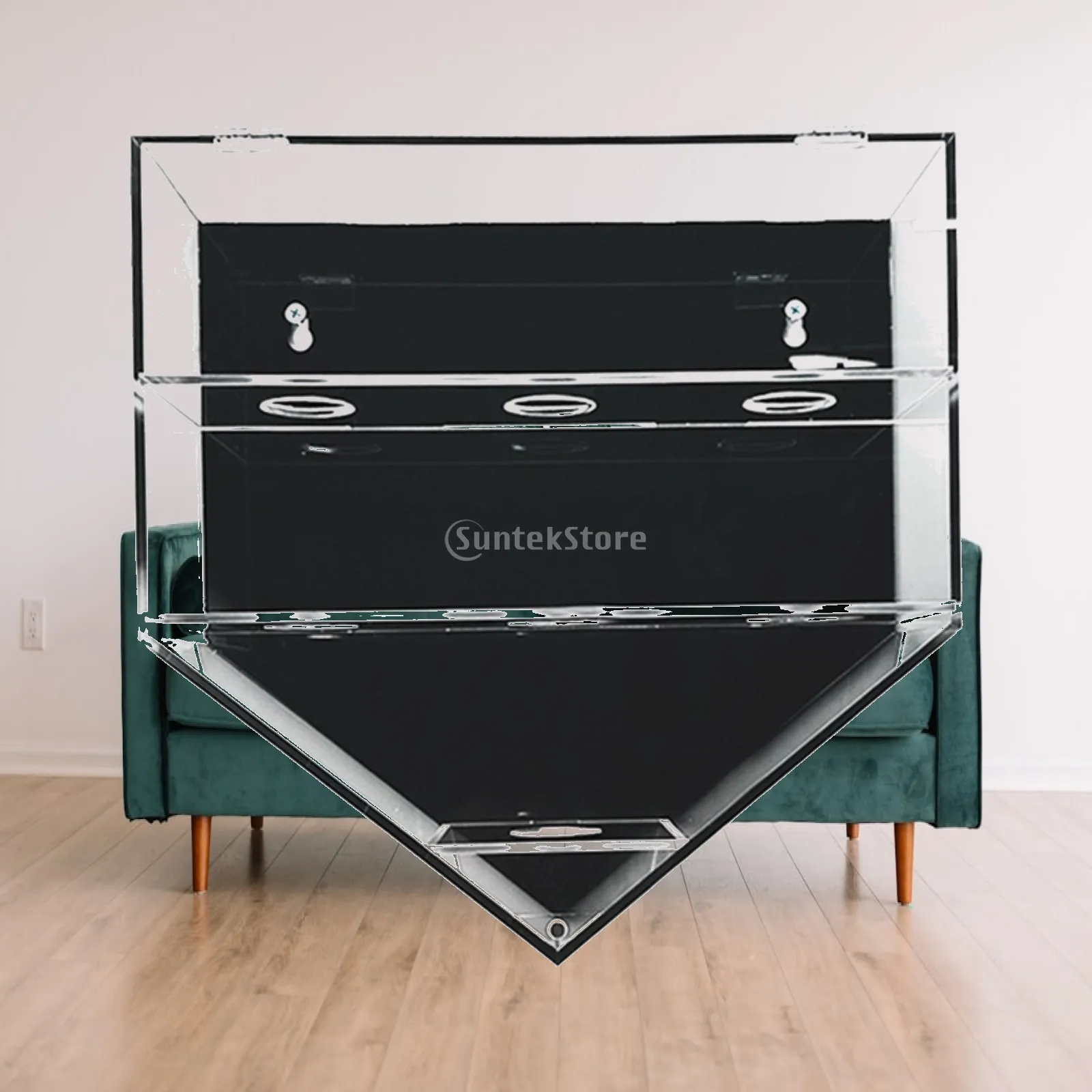 Pentagonal Acrylic Sports Ball Display Case Compact Wall-Mounted Acrylic Display Case with Snap Door Versatile