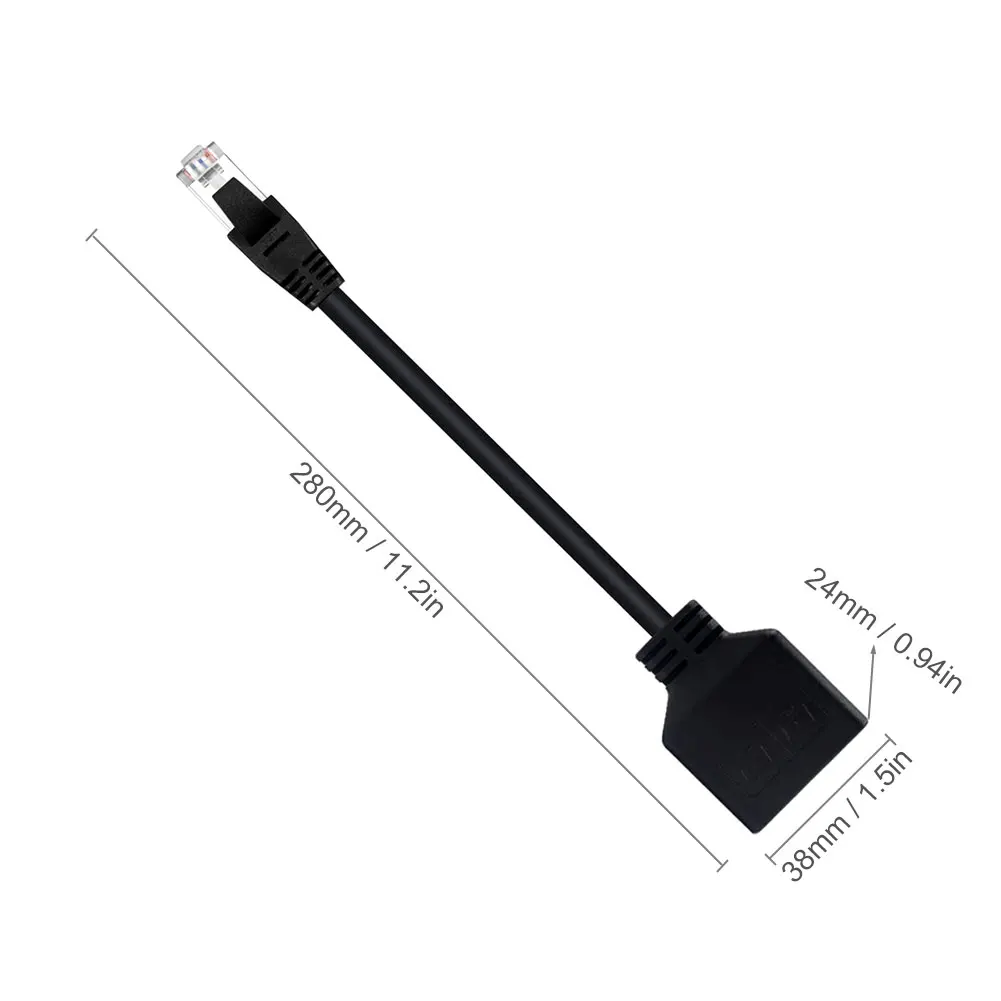 Stabiler Netzwerk adapter Hub rj45 Gigabit Ethernet Splitter 1 Stecker auf 2 Buchse Hoch geschwindigkeit einfach installieren schnelles Plug-Play-Zubehör