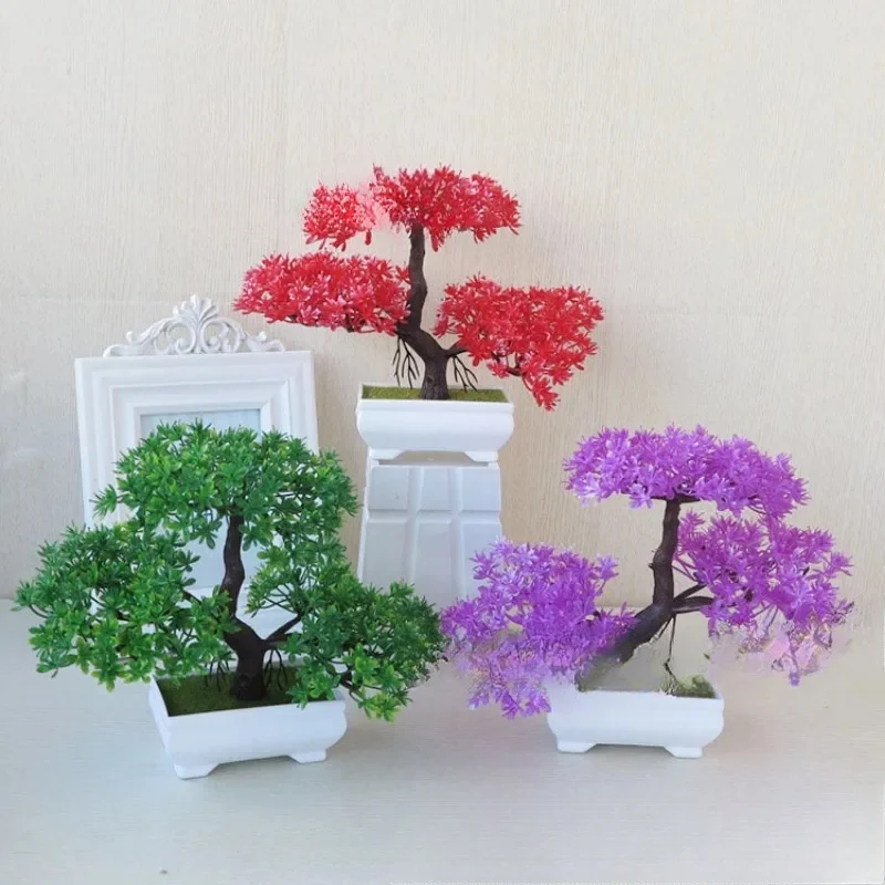 

Fake Artificial Pot Plant Bonsai Potted Simulation Pine Tree Potted Ornaments For Home Room Table Decoration Hotel Garden Decor