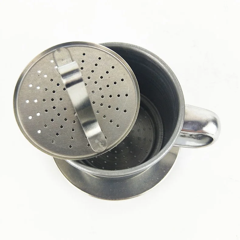 Vietnamese Coffee Filter Stainless Steel Phin Coffee Filter Traditional Vietnam Coffee Maker Coffee Brewing Tool Portable Pot