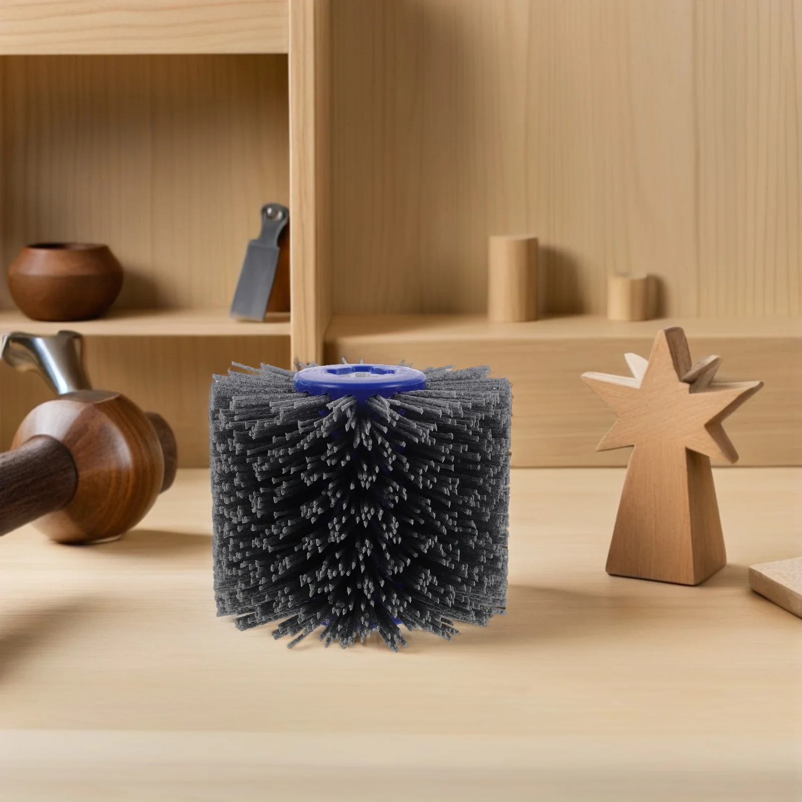 الأثاث الخشبي تلميع عجلة تلميع 60 حصى النايلون جلخ الرسم عجلة أداة تلميع لإصلاح الباب الخشبي أداة دوارة