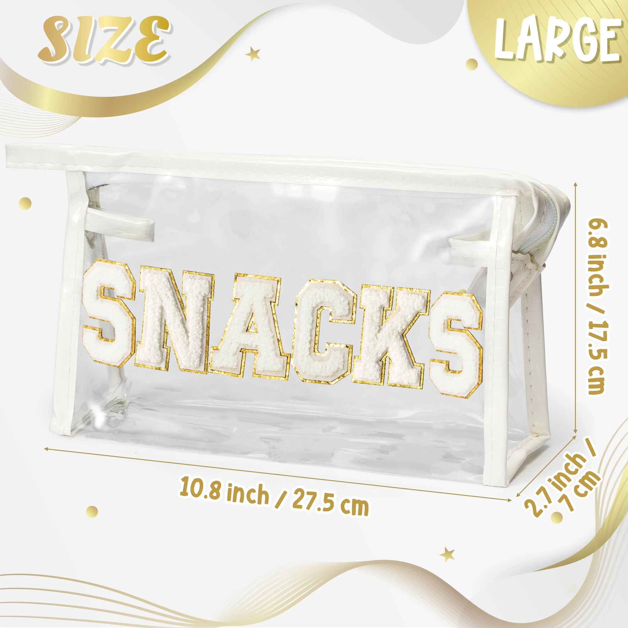 Makeup bag All white letters transparent pvc combination multi-size storage suitcase cosmetics rose simple holding bag  match