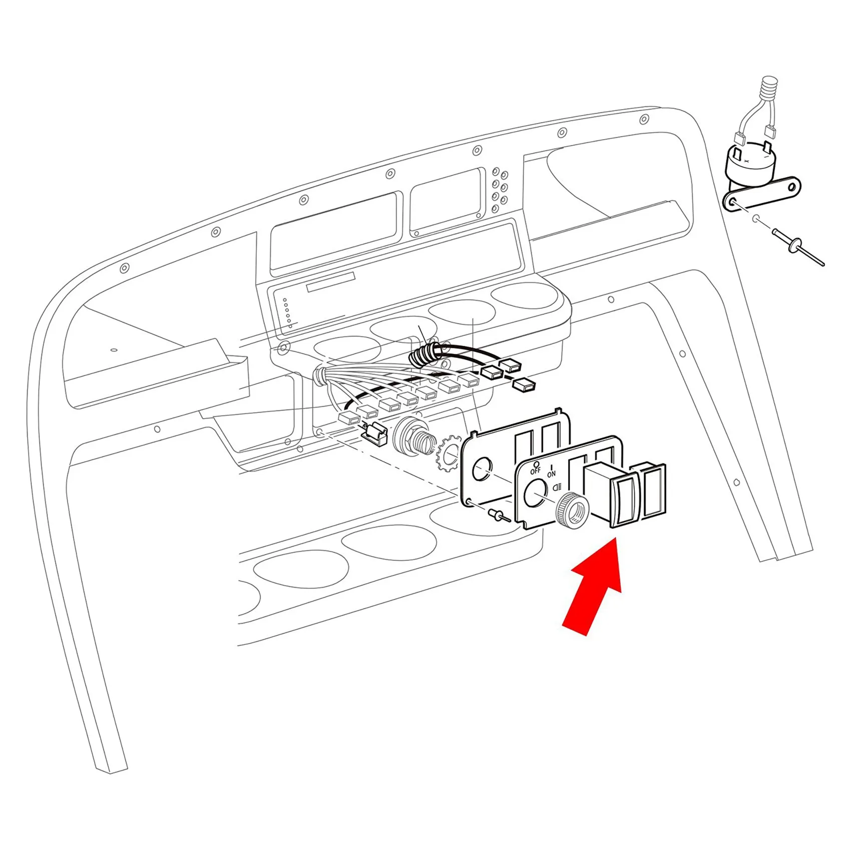 1 Pcs for Forward Reverse Switch Assembly for Golf Cart PDS 2003-Up, Part Number 74323G01 74323-G01