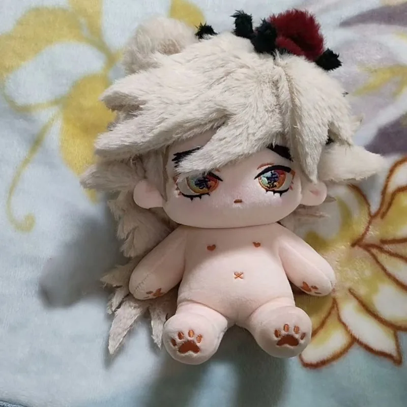 

20CM Demon Slayer Kugisaki Nobara Plush Dress Up Cotton Doll Cosplay Clothes with Skeleton Plushie Ears Xmas Gifts Toys for Kids