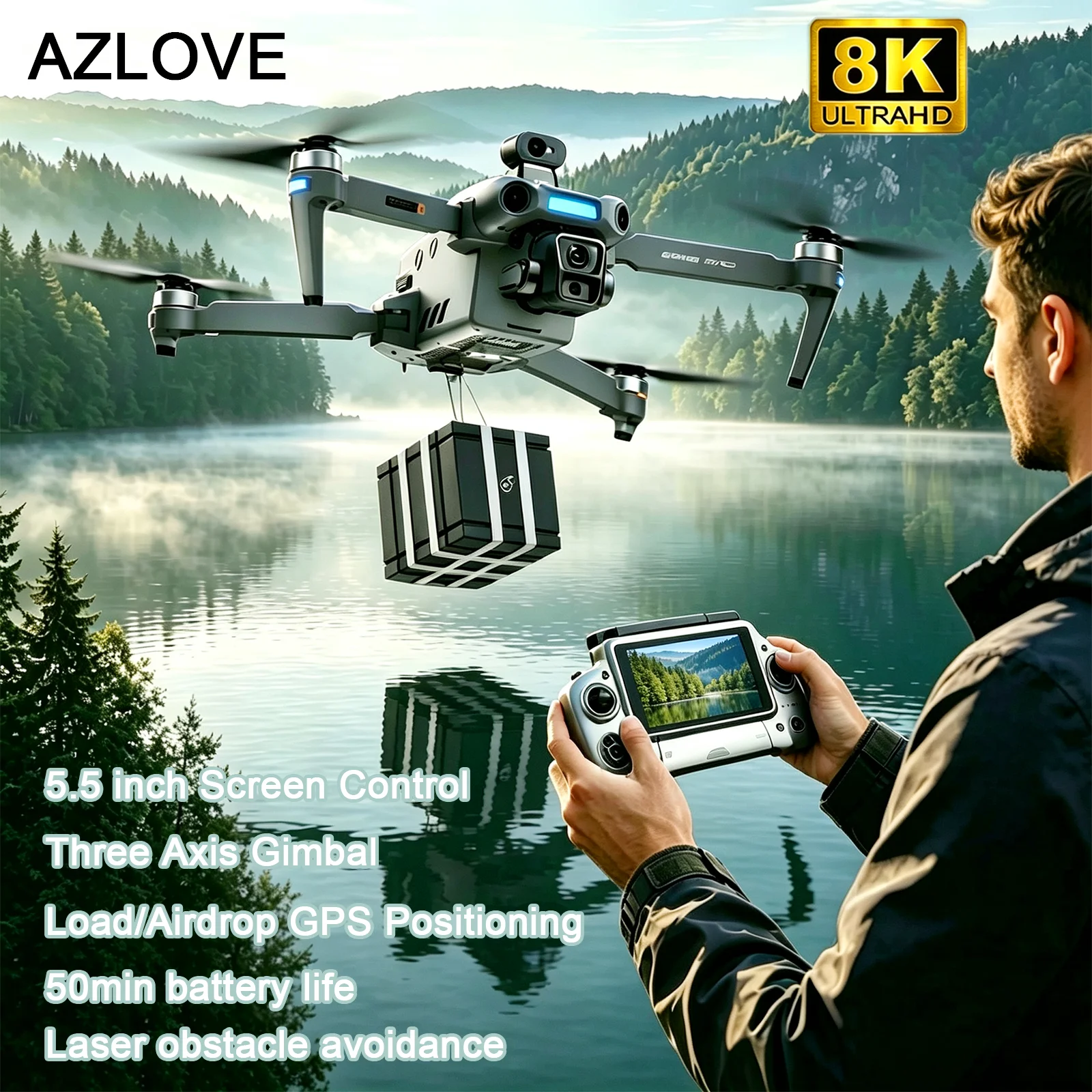 Drone Gimbal 3 Axis - S880 GPS-дрон 8K с 3-осевым подвесом,
