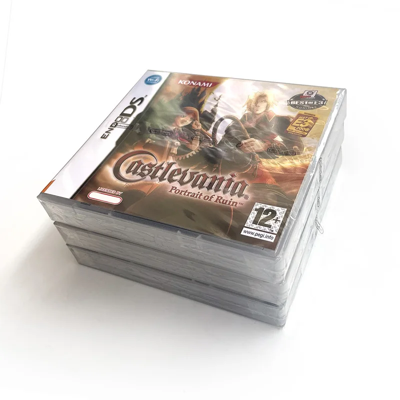 EUT Castlevania order of Ecclesia EUR Dawn of Sorrow FAH Portrait Of Ruin multilingual box with manual game cartridge for ds nds